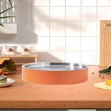 Maxbell Stainless Steel Chilled Serving Tray Platter Seafood Serving Dish for Fruits Orange S