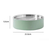 Maxbell Stainless Steel Chilled Serving Tray Platter Seafood Serving Dish for Fruits Green S
