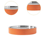 Maxbell Stainless Steel Chilled Serving Tray Platter Seafood Serving Dish for Fruits Orange L