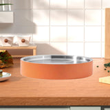 Maxbell Stainless Steel Chilled Serving Tray Platter Seafood Serving Dish for Fruits Orange L