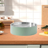 Maxbell Stainless Steel Chilled Serving Tray Platter Seafood Serving Dish for Fruits Green and L