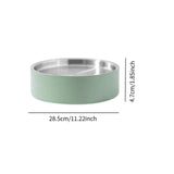 Maxbell Stainless Steel Chilled Serving Tray Platter Seafood Serving Dish for Fruits Green and L