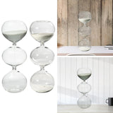Maxbell Spherical Sand Timer Creative Desktop Ornament for Desk Decor Bedroom Office Gray Sand