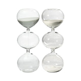 Maxbell Spherical Sand Timer Creative Desktop Ornament for Desk Decor Bedroom Office Gray Sand