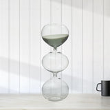 Maxbell Spherical Sand Timer Creative Desktop Ornament for Desk Decor Bedroom Office Gray Sand