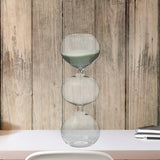 Maxbell Spherical Sand Timer Creative Desktop Ornament for Desk Decor Bedroom Office Gray Sand