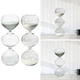 Maxbell Spherical Sand Timer Creative Desktop Ornament for Desk Decor Bedroom Office Gray Sand