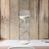 Maxbell Spherical Sand Timer Creative Desktop Ornament for Desk Decor Bedroom Office White Sand
