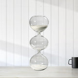 Maxbell Spherical Sand Timer Creative Desktop Ornament for Desk Decor Bedroom Office White Sand