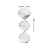 Maxbell Spherical Sand Timer Creative Desktop Ornament for Desk Decor Bedroom Office White Sand
