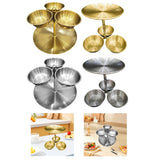 Maxbell Snack Serving Tray Fruit Bowl Appetizer Platter for Household Office Wedding A Gold