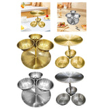 Maxbell Snack Serving Tray Fruit Bowl Appetizer Platter for Household Office Wedding A Gold