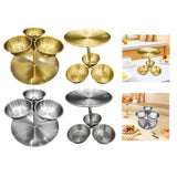Maxbell Snack Serving Tray Fruit Bowl Appetizer Platter for Household Office Wedding A Gold