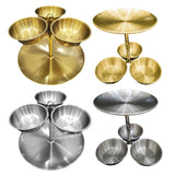 Maxbell Snack Serving Tray Fruit Bowl Appetizer Platter for Household Office Wedding A Gold