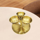 Maxbell Snack Serving Tray Fruit Bowl Appetizer Platter for Household Office Wedding A Gold