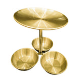Maxbell Snack Serving Tray Fruit Bowl Appetizer Platter for Household Office Wedding Gold B
