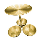 Maxbell Snack Serving Tray Fruit Bowl Appetizer Platter for Household Office Wedding Gold B