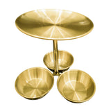 Maxbell Snack Serving Tray Fruit Bowl Appetizer Platter for Household Office Wedding Gold B