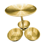 Maxbell Snack Serving Tray Fruit Bowl Appetizer Platter for Household Office Wedding Gold B