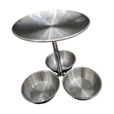 Maxbell Snack Serving Tray Fruit Bowl Appetizer Platter for Household Office Wedding Silver B