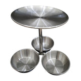 Maxbell Snack Serving Tray Fruit Bowl Appetizer Platter for Household Office Wedding Silver B