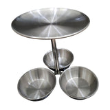 Maxbell Snack Serving Tray Fruit Bowl Appetizer Platter for Household Office Wedding Silver B