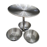 Maxbell Snack Serving Tray Fruit Bowl Appetizer Platter for Household Office Wedding Silver B