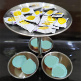 Maxbell Snack Serving Tray Fruit Bowl Appetizer Platter for Household Office Wedding Silver B