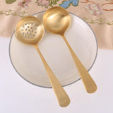 Maxbell Copper Spoon Multipurpose Reusable Hotpot Spoon for Party Holiday Gatherings Soup Ladle