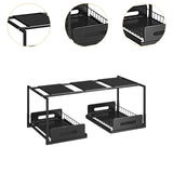 Maxbell Under Sink Shelf Saving Space Slide Out Sink Shelf for Cabinet Office Pantry