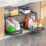 Maxbell Under Sink Shelf Saving Space Slide Out Sink Shelf for Cabinet Office Pantry