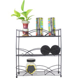 Maxbell 3 Tier Spice Rack Iron Space Saving Storage Shelf for Kitchen Cabinet Pantry