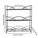 Maxbell 3 Tier Spice Rack Iron Space Saving Storage Shelf for Kitchen Cabinet Pantry