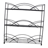 Maxbell 3 Tier Spice Rack Iron Space Saving Storage Shelf for Kitchen Cabinet Pantry