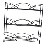Maxbell 3 Tier Spice Rack Iron Space Saving Storage Shelf for Kitchen Cabinet Pantry