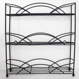 Maxbell 3 Tier Spice Rack Iron Space Saving Storage Shelf for Kitchen Cabinet Pantry