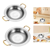 Maxbell Instant Noodle Pot Double Handle Stainless Steel Household Sukiyaki Stockpot 20cm