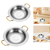 Maxbell Instant Noodle Pot Double Handle Stainless Steel Household Sukiyaki Stockpot 20cm