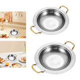 Maxbell Instant Noodle Pot Double Handle Stainless Steel Household Sukiyaki Stockpot 20cm