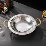 Maxbell Instant Noodle Pot Double Handle Stainless Steel Household Sukiyaki Stockpot 20cm