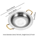 Maxbell Instant Noodle Pot Double Handle Stainless Steel Household Sukiyaki Stockpot 20cm