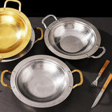 Maxbell Instant Noodle Pot Double Handle Stainless Steel Household Sukiyaki Stockpot 20cm