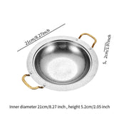 Maxbell Instant Noodle Pot Double Handle Stainless Steel Household Sukiyaki Stockpot 2cm