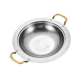 Maxbell Instant Noodle Pot Double Handle Stainless Steel Household Sukiyaki Stockpot 2cm