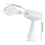 Maxbell Electric Milk Frother Electric Egg Beater Detachable for Home Kitchen Bakery White