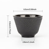 Maxbell Cast Iron Teacup Coaster Set Delicate Teacup Creative Teaware Tea Cup with Saucer Round coaster