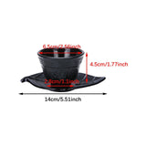 Maxbell Cast Iron Teacup Coaster Set Delicate Teacup Creative Teaware Tea Cup with Saucer Leaf coaster