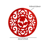 Maxbell 5 Pieces Silicone Trivet Mat Cup Coaster for Countertop Kitchen Dining Table red