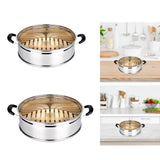 Maxbell Stainless Steel Bamboo Steamer Steaming Rack Dumpling Steamer for Steam Buns 20cmx10cm