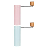 Maxbell Manual Coffee Grinder CNC Stainless Steel Burr Hand Mill for Espresso Office Pink